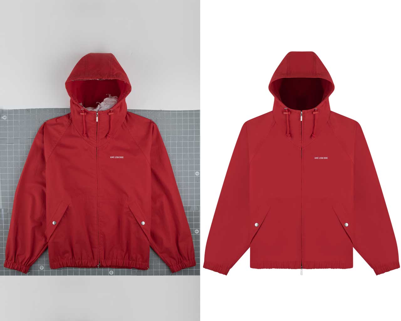 Jacket ghost mannequin editing with symmetry for clean eCommerce apparel images