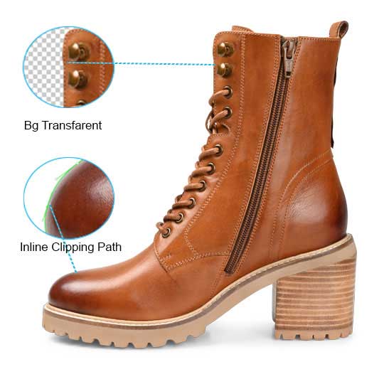 Image cut out service Shoe clipping path editing with transparent background for eCommerce images